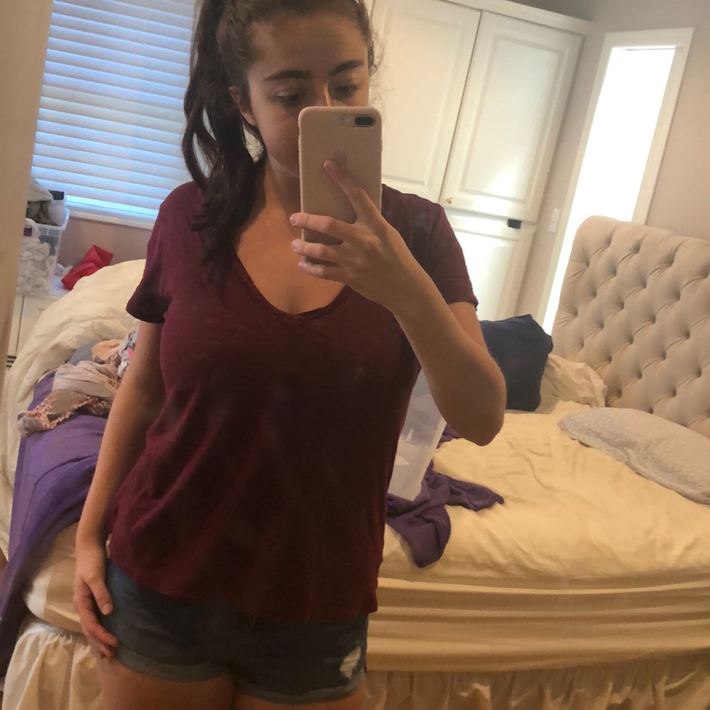 Maroon t shirt!